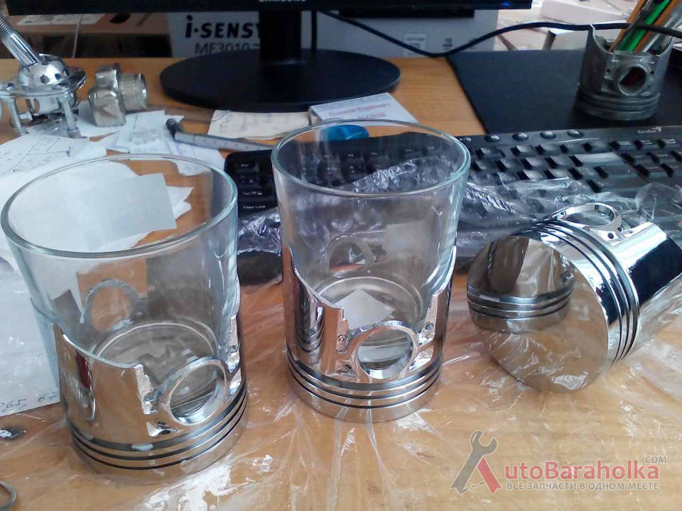 Продам Хромированные подстаканники из поршней Объем стакана 250мл Наружный диаметр поршня 75мм Киев